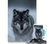 Puzzle da 1000 pezzi "Lupo a caccia di predatori" per ragazzi,gioco cognitivo,incastro perfetto,compatto,divertente per il tempo di gioco in famiglia (38x26cm)