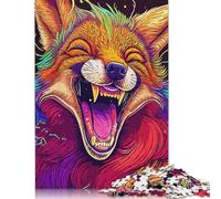 Puzzle da 1000 pezzi Lupo che ride Puzzle per adulti Puzzle di difficoltà Puzzle Gioco educativo Giocattolo Decorazione per la famiglia 1000 pezzi (75x50 cm)