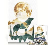 Puzzle da 1000 pezzi "Lupo e Luna" per ragazzi, stimola la logica, è un passatempo divertente e un regalo speciale (50x75cm)