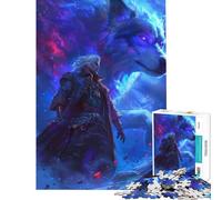 Puzzle da 1000 pezzi Lupo Guardiano Difficile e Sfida Gioco Pratico Difficile per Ragazzi dai 14 anni in su (38X26cm)