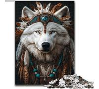 Puzzle da 1000 pezzi "Lupo indiano", puzzle impegnativo 50x75cm, attività educativa per le abilità cognitive, miglioramento delle abilità cognitive