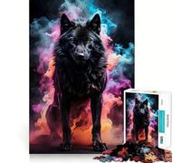 Puzzle da 1000 pezzi Lupo Mannaro,divertimento e allenamento mentale,pezzi che si incastrano perfettamente,hobby affascinante per i momenti di svago (38x52cm)