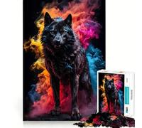 Puzzle da 1000 pezzi Lupo Mannaro,divertimento e allenamento mentale,pezzi che si incastrano perfettamente,hobby affascinante per i momenti di svago (38x52cm)