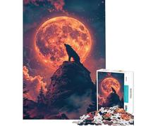 Puzzle da 1000 pezzi "Lupo mannaro ululante" - Divertimento a casa decorazione murale gioco pratico per ragazzi dai 14 anni in su (50x75cm)