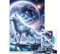 Puzzle da 1000 pezzi "Lupo Mistico" per adolescenti, gioco di logica e abilità, divertimento condiviso, taglio preciso, decorazione da parete (38x52cm)