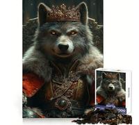 Puzzle da 1000 pezzi "Lupo Monarca della Natura Selvaggia" per ragazzi, ideale per stimolare le capacità analitiche, rilassanti e con un design pulito Regalo perfetto (50x75cm)