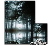 Puzzle da 1000 pezzi "Lupo nel bosco" Puzzle a specchio per adulti Perfetto per il divertimento in famiglia a Natale Ringraziamento Compleanni e Pasqua 1000 pezzi (38x26 cm)