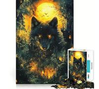 Puzzle da 1000 pezzi "Lupo nella foresta" per adulti,gioco di problem solving,taglio di qualità professionale,rilassante attività di gruppo al chiuso (38x26cm)