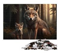 Puzzle da 1000 pezzi "Lupo nella giungla" per adulti, perfetto per il divertimento in famiglia, giochi di società, bomboniere per feste di compleanno, 50x75CM / 19,68x29,52 pollici.