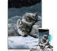 Puzzle da 1000 pezzi "Lupo nella neve" per adulti e ragazzi, perfetto per ammazzare il tempo durante le vacanze Ogni pezzo è unico Gioco stimolante e divertente per tutta la famiglia (50x75cm)