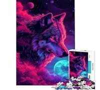 Puzzle da 1000 pezzi Lupo nello spazio Galassia Impegnativo da completare Difficile Gioco educativo Adatto a persone dai 14 anni in su (50x75cm)