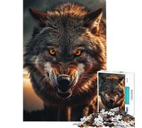 Puzzle da 1000 pezzi Lupo Selvaggio in un Mondo Selvaggio Giocattolo Avvincente per Coltivare la Pazienza Giochi Divertenti Perfetto Decorazione Regalo di Compleanno (Dimensioni 50x75cm)