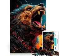 Puzzle da 1000 pezzi "Lupo Selvaggio" per adulti, gioco stimolante e divertente, con tagli precisi, ideale per esporre opere d'arte (38x52cm)