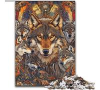 Puzzle da 1000 pezzi "Lupo Totem", per bambini dai 14 anni in su, ideale come regalo per tutta la famiglia e gli amici (dimensioni 26x38cm)