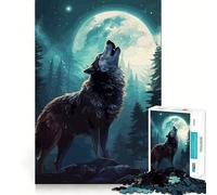 Puzzle da 1000 pezzi Lupo Ululante per adulti Pensa,allena,gioca Incastra bene i pezzi,nessun pezzo si stacca alleviare lo stress (50x75cm)