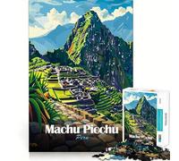 Puzzle da 1000 pezzi Machu Picchu,Perù Poster di viaggio Taglio preciso Arte Gioco cognitivo Divertimento Tempo libero Divertente Scena natalizia Arte (38x52cm)
