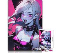 Puzzle da 1000 pezzi Mad Vampire Anime Girl per adolescenti, gioco di apprendimento divertente con la mente, perfetto regalo festivo premuroso, dimensioni 38x52cm