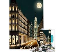 Puzzle da 1000 pezzi Madrid Spagna viaggio sfida per la mente e l'intelligenza giocattolo avvincente giochi per famiglie adatto alle coppie opera d'arte regalo (dimensioni 38x26cm)