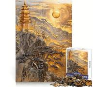 Puzzle da 1000 pezzi "Maestà del Tempio di Montagna" per adulti, gioco di logica, relax e divertimento, taglio perfetto, regalo elegante (50x75cm)