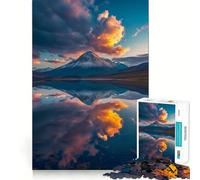 Puzzle da 1000 pezzi "Maestosa Montagna Riflessa" per Adolescenti, Giocattolo Logico Stimolante per il Divertimento in Casa, Bordo Premium, Regalo Memorabile (50x75cm)
