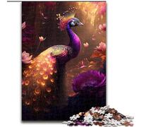 Puzzle da 1000 pezzi, magnifici puzzle a forma di pavone per adulti, dimensioni 26x38cm, rompicapo fai da te stimolante per adolescenti