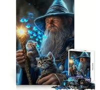 Puzzle da 1000 pezzi "Mago con gattini" per ragazzi stimolante per lo sviluppo delle capacità logiche ideale per il tempo libero e per assemblare puzzle precisi e di alta qualità come regalo di Natale