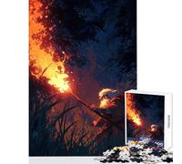 Puzzle da 1000 pezzi Mago con torcia nella foresta oscura Decorazione per la casa Giocattoli Regalo per compleanni Gioco pratico Adatto per la decorazione del desktop Dimensioni 50x75cm