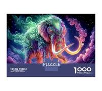 Puzzle da 1000 pezzi Mammut, Gioco didattico e decorativo di creature antiche per famiglie, ragazzi e ragazze, 70x50 cm