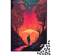 Puzzle da 1000 pezzi "Man On A Trek" con intelligenza artificiale per adulti e adolescenti, puzzle in legno per divertimento in famiglia e serate di gioco, 1000 pezzi (75x50 cm)
