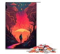 Puzzle da 1000 pezzi Man on A Trek con intelligenza artificiale per adulti in legno ottimo regalo per Natale 75x50 cm.