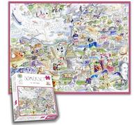 Puzzle da 1000 pezzi - Mappa Somerset di Tim Bulmer - Mappa esilarante e dettagliata con monumenti del Somerset, tratti e stranezze