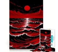 Puzzle da 1000 pezzi Mar Rosso e Sole per ragazzi, gioco di logica e abilità, divertente e rilassante, con tagli precisi, (50x75cm)