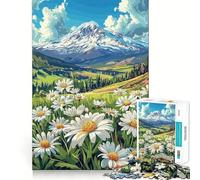 Puzzle da 1000 pezzi "Margherite del prato di montagna" per adolescenti, gioco per allenare la mente, divertente e rilassante, oggetto da collezione (50x75cm)