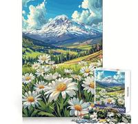 Puzzle da 1000 pezzi "Margherite del prato di montagna" per adolescenti, gioco per allenare la mente, divertente e rilassante, oggetto da collezione (50x75cm)