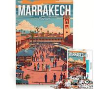 Puzzle da 1000 pezzi, Marocco, Marrakech, gioco rilassante, interazione genitore-figlio, regalo per amici e familiari 38x52cm