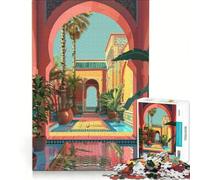 Puzzle da 1000 pezzi, Marrakech, Marocco, gioco rilassante, interazione genitore-figlio, regalo per amici e familiari 38x26cm