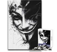 Puzzle da 1000 pezzi Maschera anonima Vendetta Gioco difficile Sfida impossibile Adatto dai 14 anni in su (dimensioni 38x26cm)