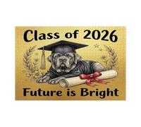Puzzle da 1000 pezzi, mastino neopoletano con cane complimenti laureati, puzzle in legno per diploma di laurea, decorazioni per la casa per l'intrattenimento domestico