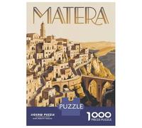 Puzzle Da 1000 Pezzi Matera Cityscape Art Print Puzzle Per Adulti Gioco Rompicapo Vacanza A Casa Ammazzare Il Tempo Offerta Come Regalo Per Tutta La Famiglia 52x38cm/1000pcs