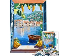 Puzzle da 1000 pezzi Matisse Mediterraneo Banana Costiero Difficile e Sfida Gioco Pratico Difficile per 14 anni e oltre (38X52cm)