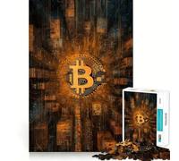 Puzzle da 1000 pezzi Matrice Bitcoin Taglio preciso Gioco divertente per pensare Divertimento per rallentare il ritmo Decorazione natalizia per la casa (38x26cm)