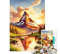 Puzzle da 1000 pezzi Matterhorn Dusk Splendor - Gioco rilassante sfida per l'intelligenza e la mente giocattolo avvincente regalo per donne e uomini gara di velocità manuale (dimensioni 50x75cm)