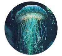 Puzzle da 1000 pezzi "Medusa Regno Mitico" rotondo per adulti, design intricato per adolescenti, decorazioni fai da te e divertimento che stimola il cervello (67,5x67,5cm)