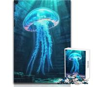 Puzzle da 1000 pezzi "Meduse luminose in rovina" per adolescenti, gioco divertente per imparare e stimolare la mente, regalo perfetto per le feste, dimensioni 38x26cm