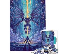 Puzzle da 1000 pezzi Mega Man contro il robot alato Gioco antistress per adulti migliora la memoria ideale come regalo per tutta la famiglia (dimensioni 50x75cm)