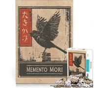 Puzzle da 1000 pezzi Memento Mori Corvo gioco educativo antistress compleanno e Natale 38x26cm
