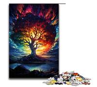 Puzzle da 1000 pezzi meraviglioso albero colorato per adulti gioco educativo in legno giocattolo da sfida 75x50 cm