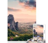 Puzzle da 1000 pezzi Meteora Grecia Decorazione per la casa Giocattoli Regalo di compleanno Gioco pratico Collezione di artisti Belle arti Dimensioni 38x52cm