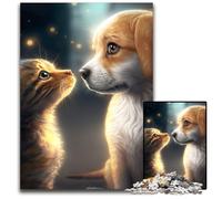 Puzzle da 1000 pezzi "Migliori amici, gatto e cane", puzzle per adulti, gioco interattivo per famiglie, sfida mentale, giocattolo educativo 50x75CM/19,68x29,52 pollici
