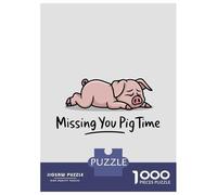 Puzzle Da 1000 Pezzi Missing You Pig Time Puzzle Per Adulti Giocattoli Antistress Analisi E Logica Regali Unici Per Compleanno E Natale 52x38cm/1000pcs